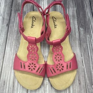 Clarks Wedge Sandals | ALTO GALI Q | Rose | Size 7.5M